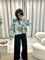 Denim Jacket με μπαλώματα λουλούδια