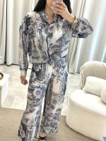 Σετ πουκάμισο-παντελόνα με Hippie print μπλε - Image 4