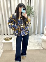 Jacket με fleece εμπριμέ σχέδιο